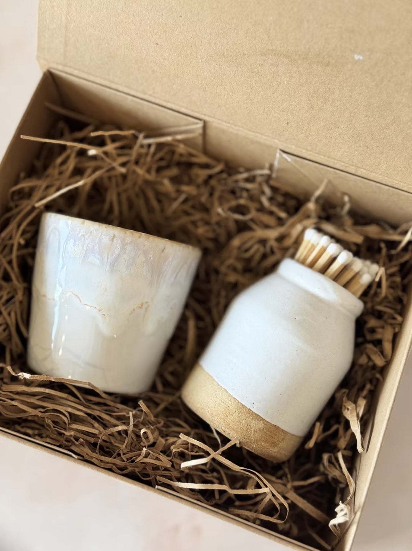 Refillable Candle & Matches Set