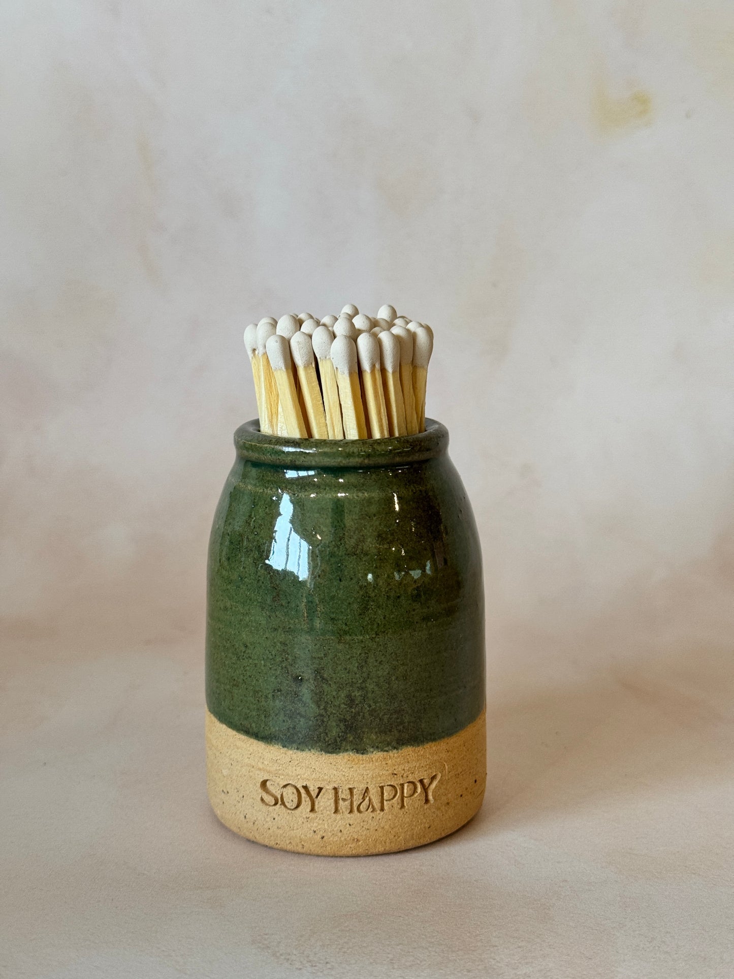 Pottery Match Pot refillable